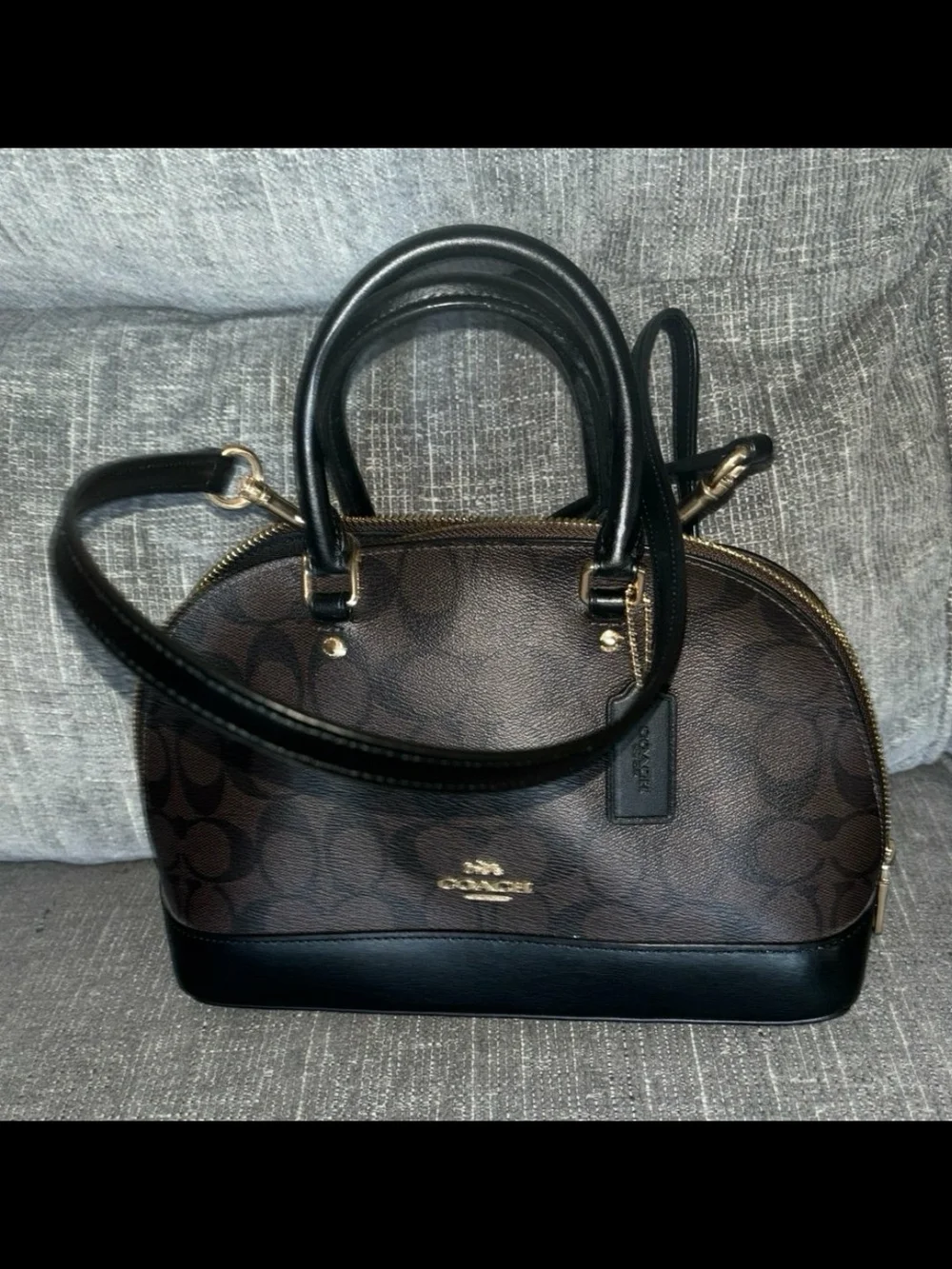 COACH Mini Sierra Satchel F27583 In Signature Canvas Small